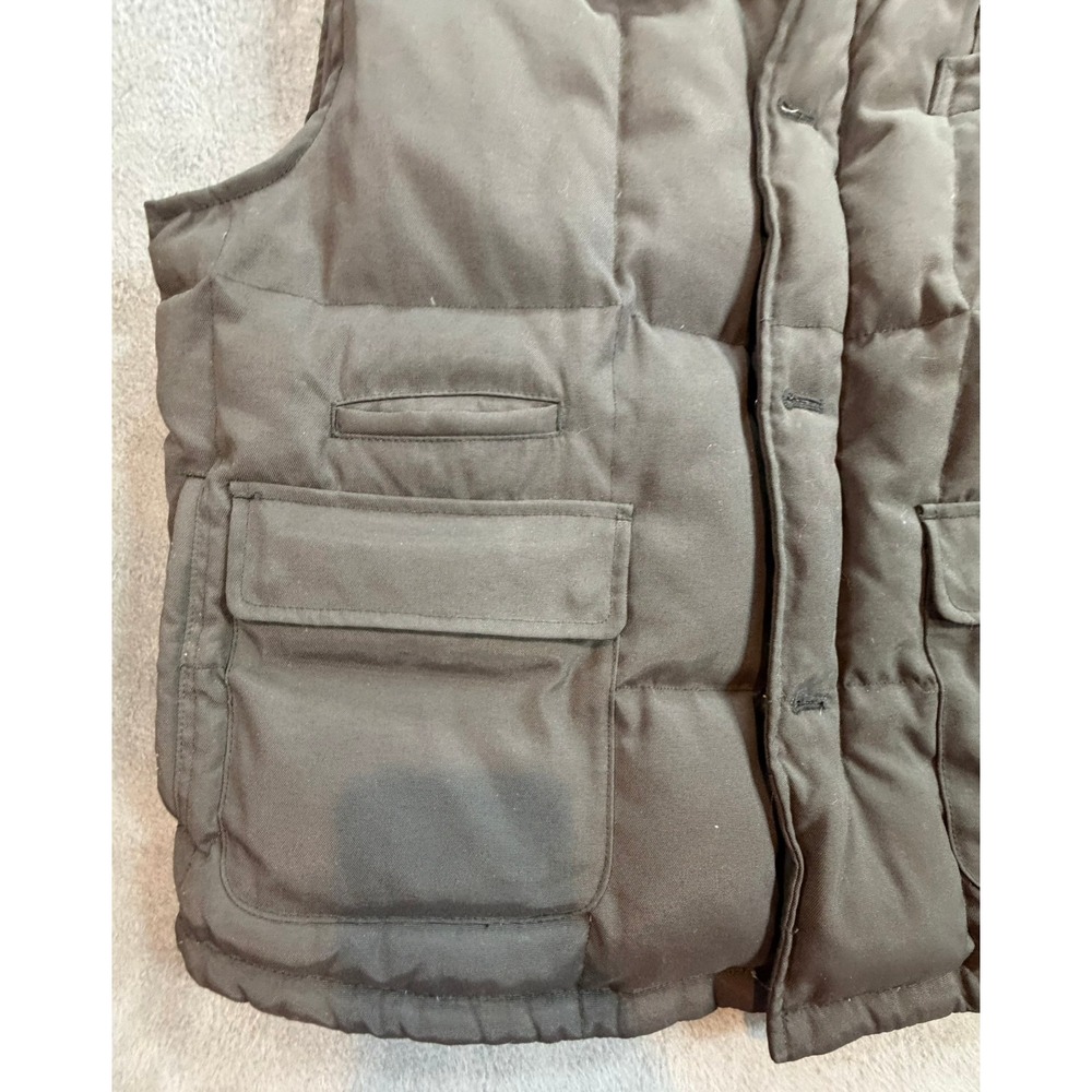 Daniel Cremieux Collection Mens Down Puffer Vest Black Quilted Full Zip Button M - Picture 4 of 13